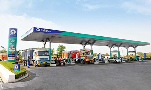 Reliance owned Petrol pump