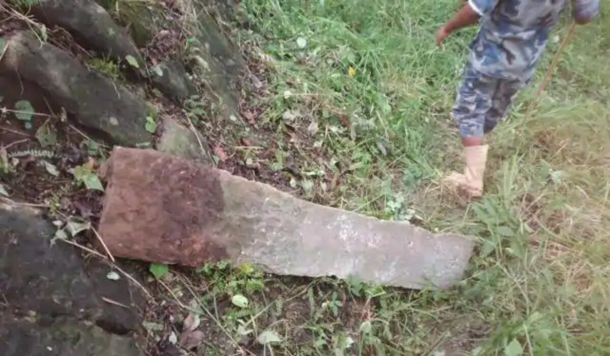 Indian Pillar Removed near Sita Cave