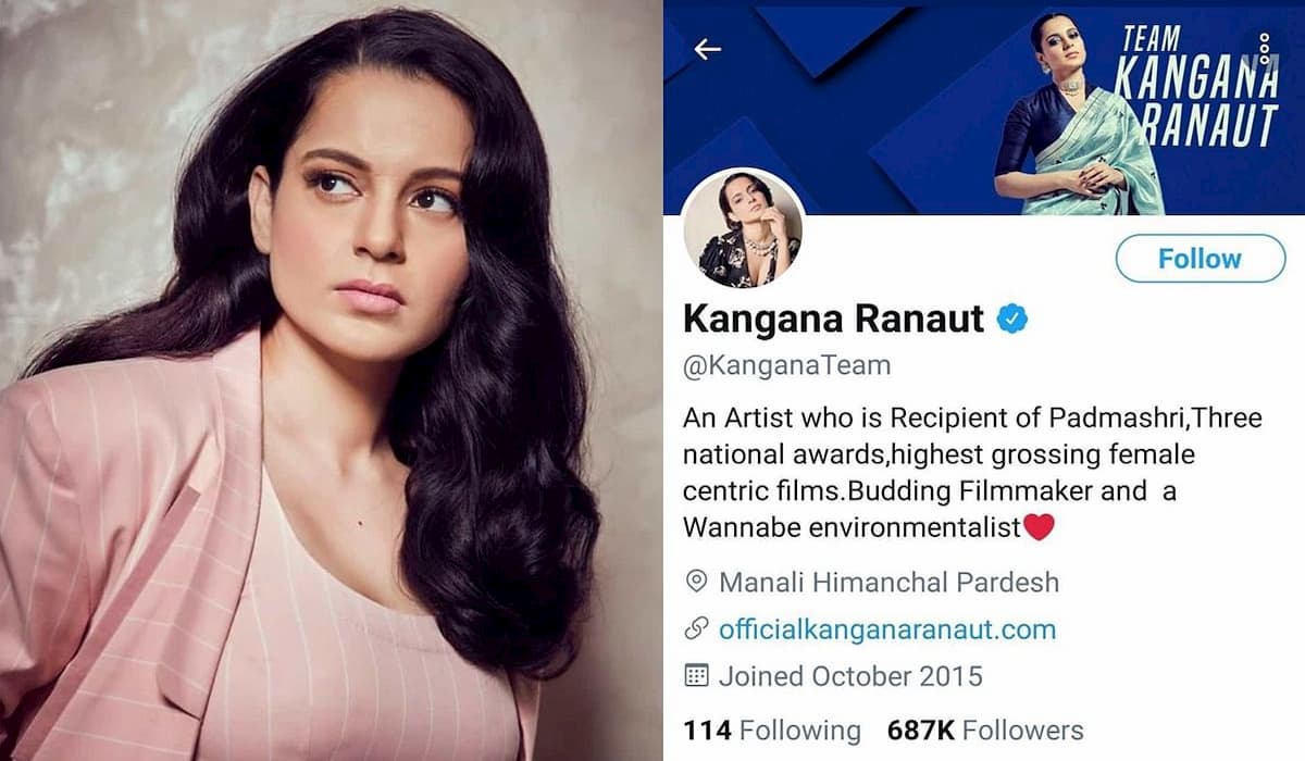 Kangana Ranaut Twitter Account Temporarily Suspended
