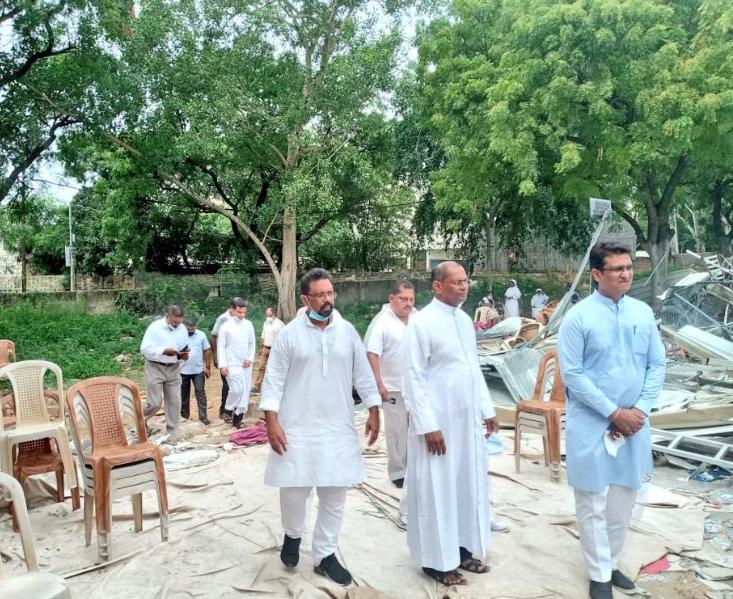 Delhi Congress President seeks justice in a matter related to the demolition of a church in Chattarpur