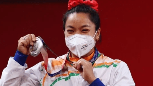 Mirabai Chanu Brings the first Medal to India, wins the silver medal in Tokyo Olympics.
